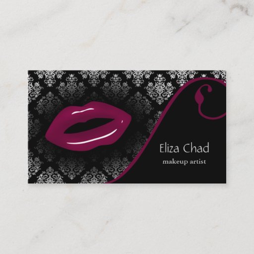 Customizable hot pink Makeup artist Business Cards