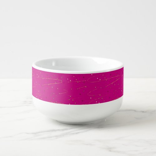 Hot Pink Marble Dinner Modern Minimalist Bowl