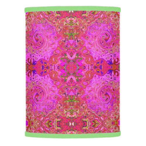 Hot Pink Marbled Colors Abstract Retro Swirl Lamp Shade