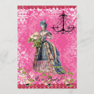 Hot Pink Marie invitation