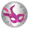 Hot Pink Mask Masquerade Envelope Seal Favor