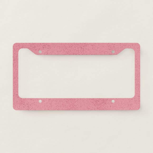Hot Pink Mess License Plate Frame (Front)