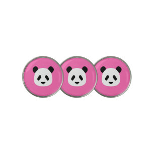 Hot Pink - Minimalist Panda Pattern Golf Ball Marker