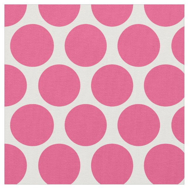Hot Pink Mod Dots Fabric (Close Up)