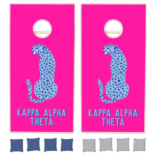 Hot Pink Modern Cheetah Sorority Cornhole Set