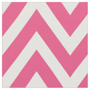 Hot Pink Modern Chevron Large Scale Fabric