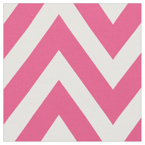 Hot Pink Modern Chevron Large Scale Fabric