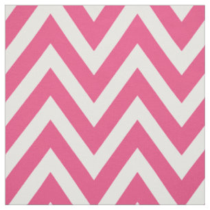 Hot Pink Modern Chevron Large Scale Fabric