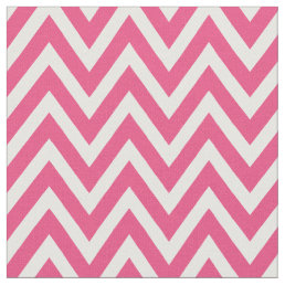 Hot Pink Modern Chevron Stripes Fabric