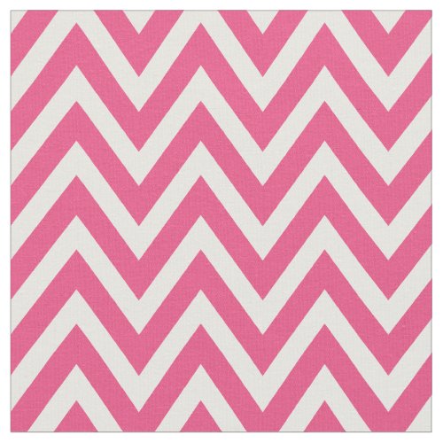 Hot Pink Modern Chevron Stripes Fabric