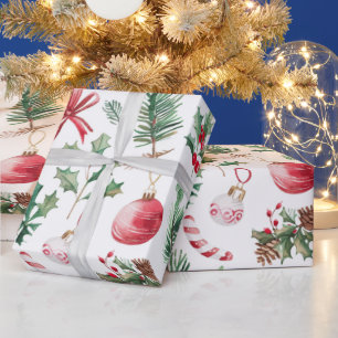 Hot Pink Modern Groovy Christmas  Wrapping Paper