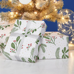 Hot Pink Modern Groovy Christmas Wrapping Paper