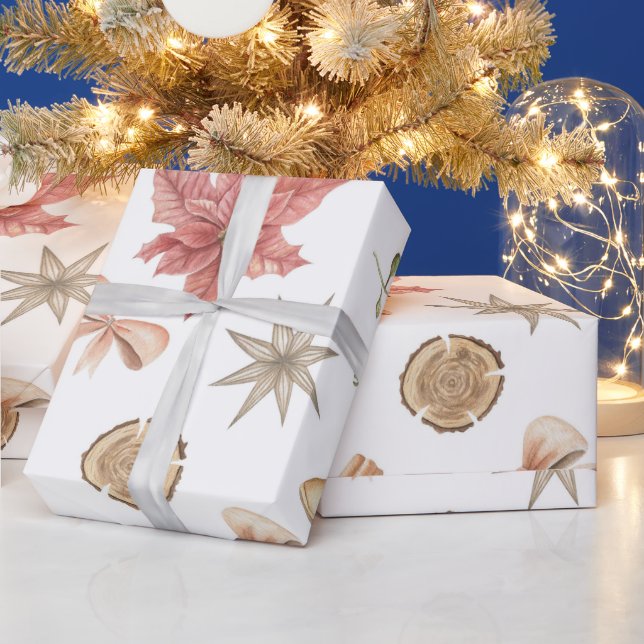 Hot Pink Modern Groovy Christmas  Wrapping Paper (Holidays)