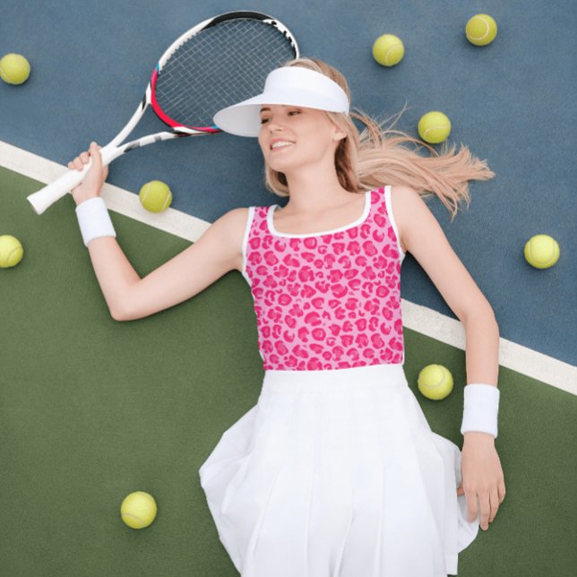 Hot Pink Modern Leopard Pattern Tank Top (Creator Uploaded)