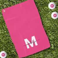 Hot Pink Modern Monogram