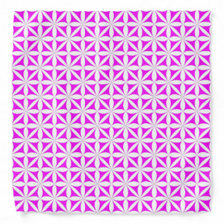 Hot Pink Modern / Retro Flower Print Bandana