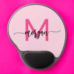 Hot Pink Modern Script Girly Monogram Name Gel Mouse Pad<br><div class="desc">Add a pop of color to your workspace with our Hot Pink Modern Script Girly Monogram Name Mouse Pad! Featuring a vibrant hot pink design and personalized with your name in a chic modern script, this mouse pad blends style with practicality. The smooth surface ensures precise mouse movements, while the...</div>