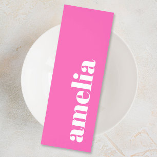 Hot Pink Monogram Bookmarks