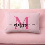 Hot Pink Monogram Girl's Dorm Room Lumbar Pillow<br><div class="desc">IAdd a pop of color to your dorm with our Hot Pink Monogram Girl's Dorm Room Lumbar Pillow! This vibrant pillow features a bold hot pink design, personalized with your monogram for a chic, custom touch. Perfect for adding comfort and style to your bed or chair, it’s a must-have for...</div>