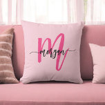 Hot Pink Monogram Girl's Dorm Room Throw Pillow<br><div class="desc">Add a pop of color to your dorm with our Hot Pink Monogram Girl's Dorm Room Pillow! This vibrant pillow features a bold hot pink design, personalized with your monogram for a chic, custom touch. Perfect for adding comfort and style to your bed or chair, it’s a must-have for any...</div>