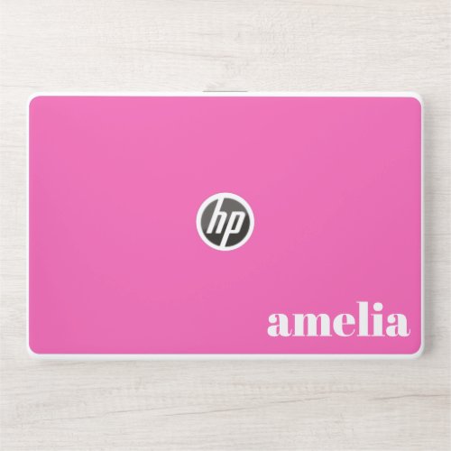 Hot Pink Monogram HP Laptop Skin