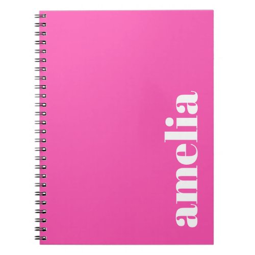 Hot Pink Monogram Notebook