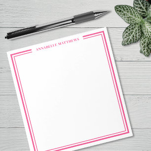 Hot Pink Monogram Notepad
