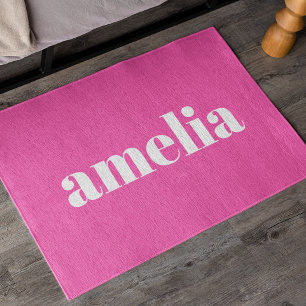 Hot Pink Monogram Rug