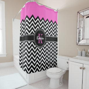Monogram Hot Shower Curtains Zazzle
