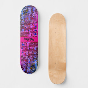 Hot Pink "Mosaic Biology" Skate Board