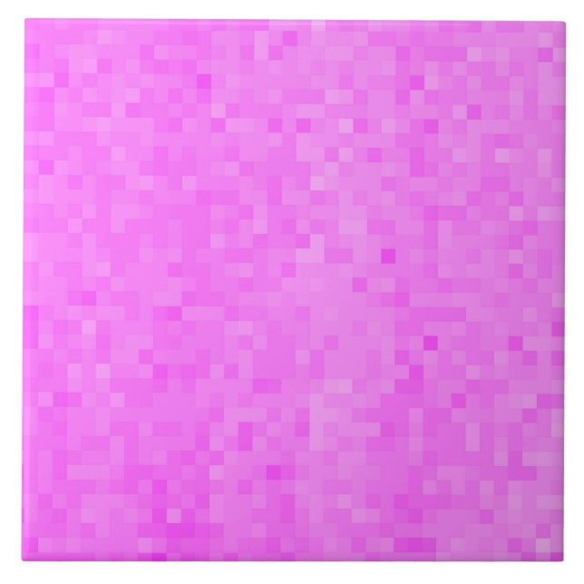 Hot Pink Mosaic Shimmer, Ceramic Tile (Front)