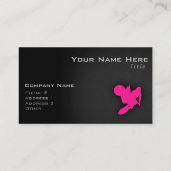 Hot Pink Motocross  Dirt Bike Business Card by ColorStock at Zazzle