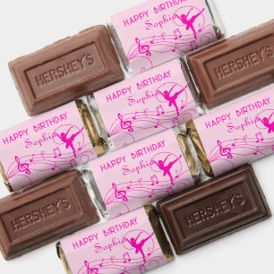Hot Pink Music Notes and Ballerina Hershey's Miniatures