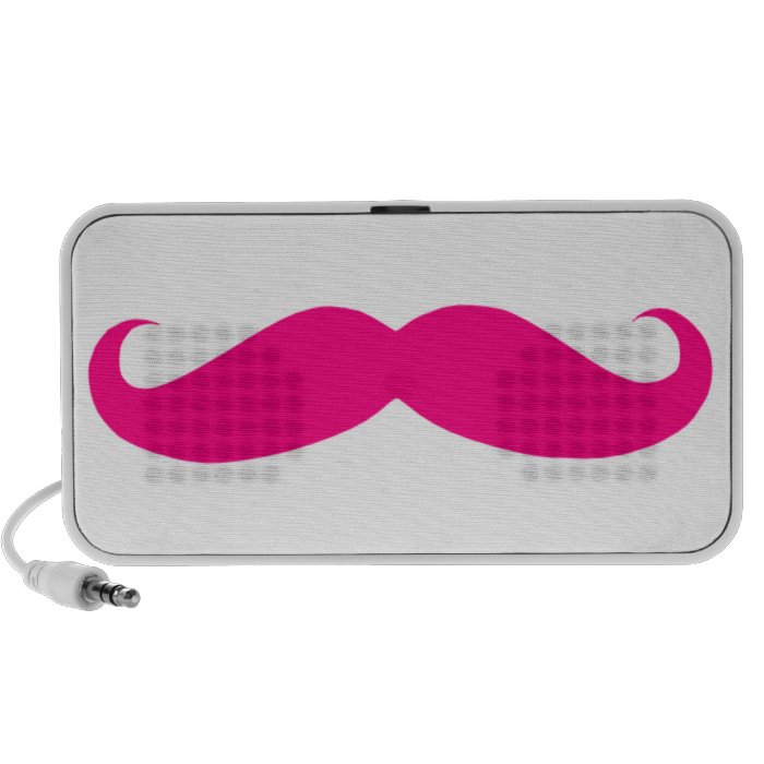 Hot Pink Mustache Templates Notebook Speakers