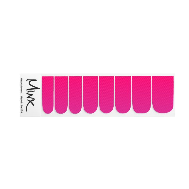Hot Pink Nail Decals | Bright Solid Spring Nail  (Left Hand)