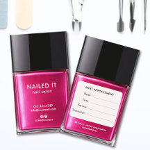 Hot Pink Nail Polish Bottle Nail Salon Appointment