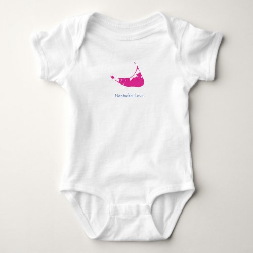 Hot Pink Nantucket Baby Bodysuit
