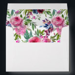 Hot Pink & Navy Blue Floral Envelope V3B<br><div class="desc">Complete your wedding,  graduation,  or party suite with these Hot Pink & Navy Blue Floral envelopes.  Add your address or order blank and get address labels to complete the look.</div>