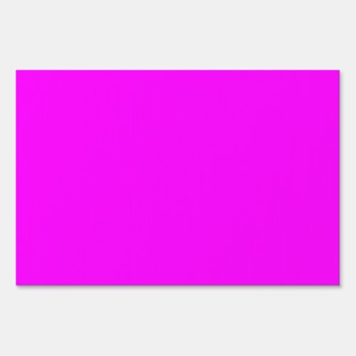 Hot Pink Neon Bright Purple Shocking Pink Color Yard Sign