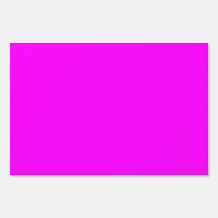 Hot Pink Neon Bright Purple Shocking Pink Color Yard Sign Zazzle Com