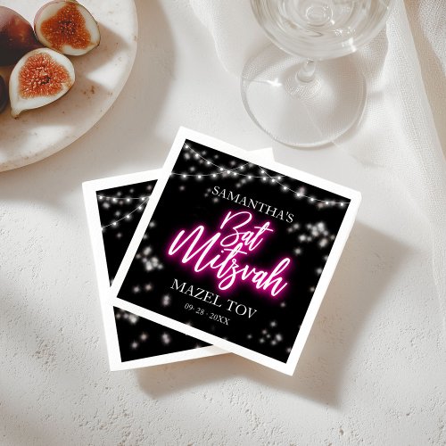 Hot Pink Neon-Themed Bat Mitzvah 