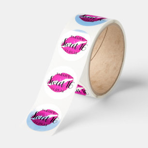 Hot Pink Ombre Lipstick Sweet 16 Classic Round Sticker