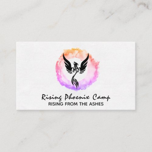  Hot Pink Ombre Ring of Fire Black Phoenix Business Card