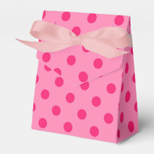Hot Pink On Pink Polka Dots Pattern Design Favor Boxes