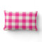 Hot Pink Outdoor Pillows - Gingham Pattern
