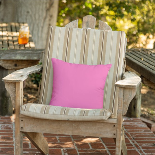 Hot Pink Outdoor Throw Pillow (Chair)