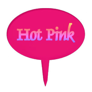 Hot Pink oval cake picks