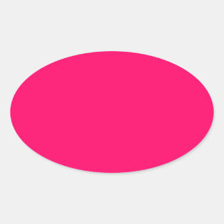 Hot Pink Oval Sticker