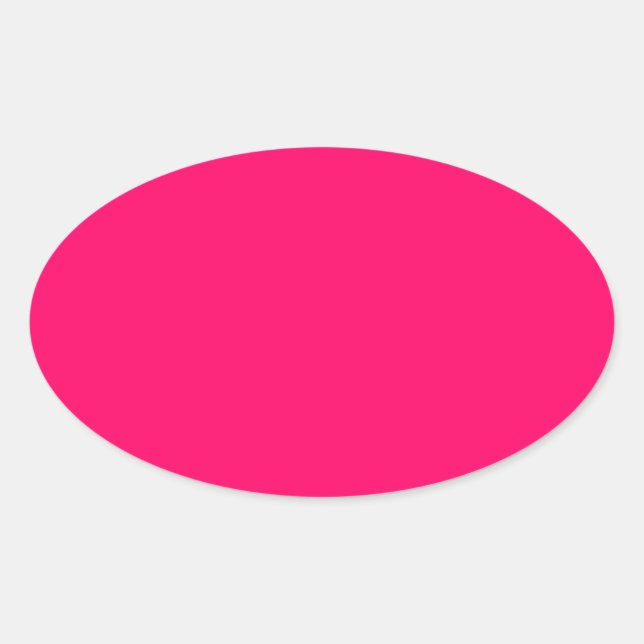 Hot Pink Oval Sticker (Front)