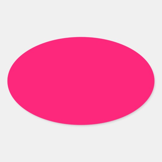 Hot Pink Oval Sticker | Zazzle.com